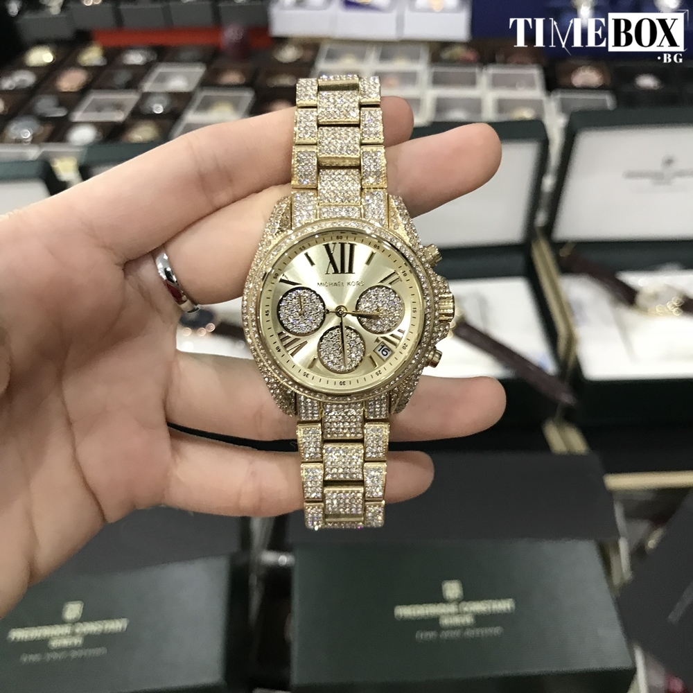 Michael Kors MK6494 Parker Mother of Pearl Gold | Златист часовник за жени