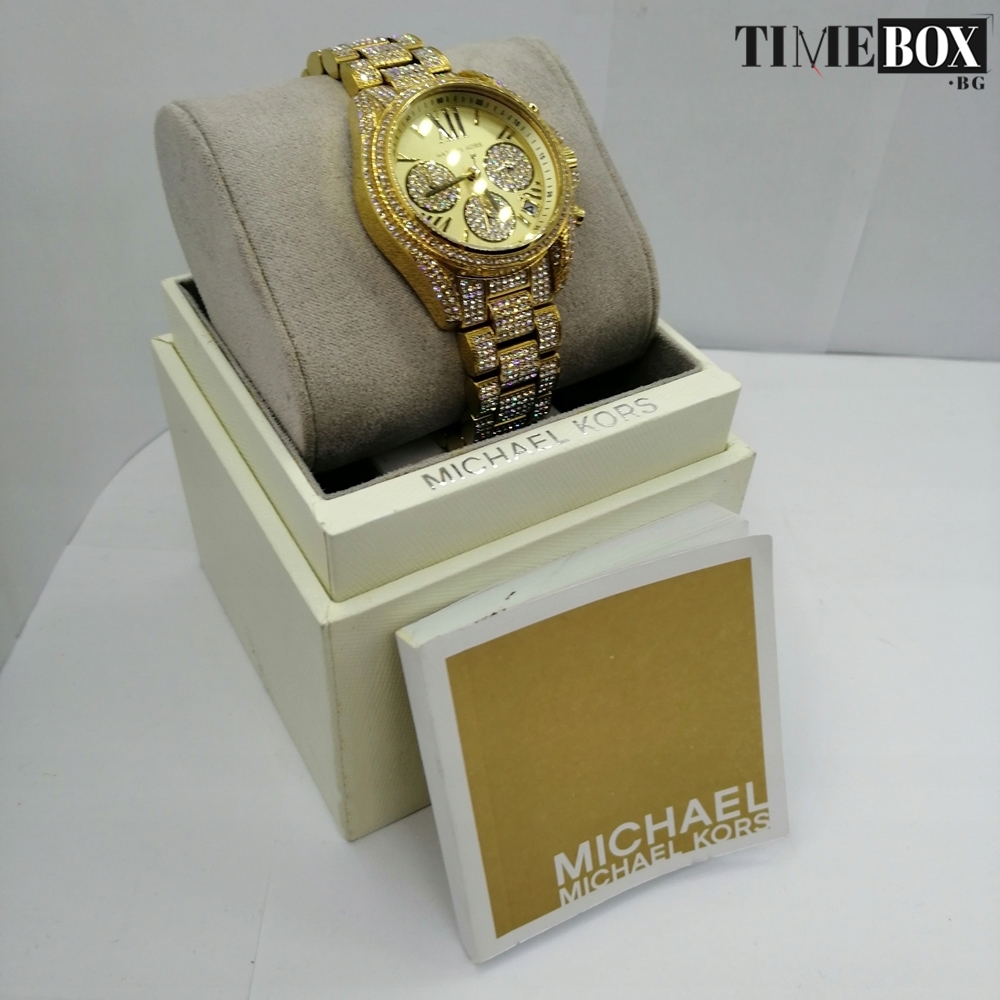 Michael Kors MK6494 Parker Mother of Pearl Gold | Златист часовник за жени