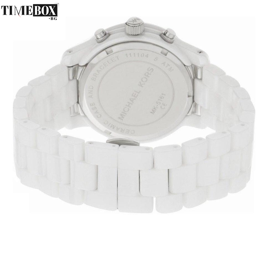 Michael Kors MK5161 Runway Chronograph Ceramic | Бял часовник за жени