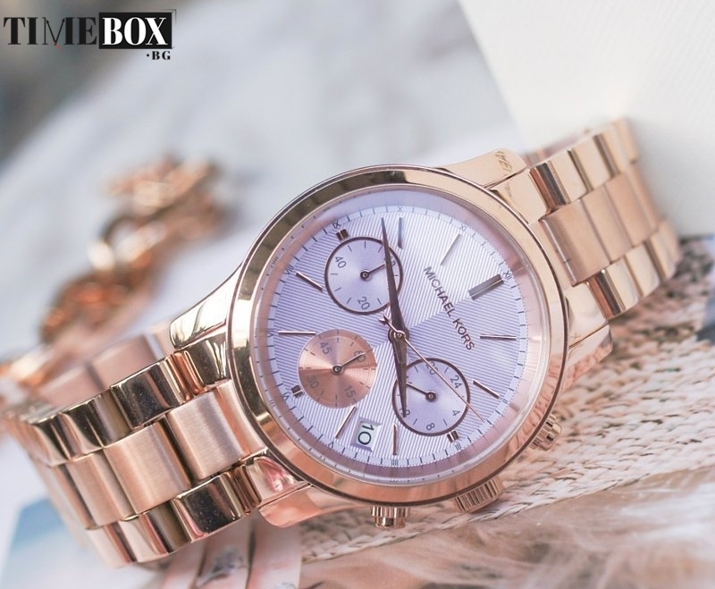 Michael Kors MK6163 Runway Chronograph | Златист часовник за жени