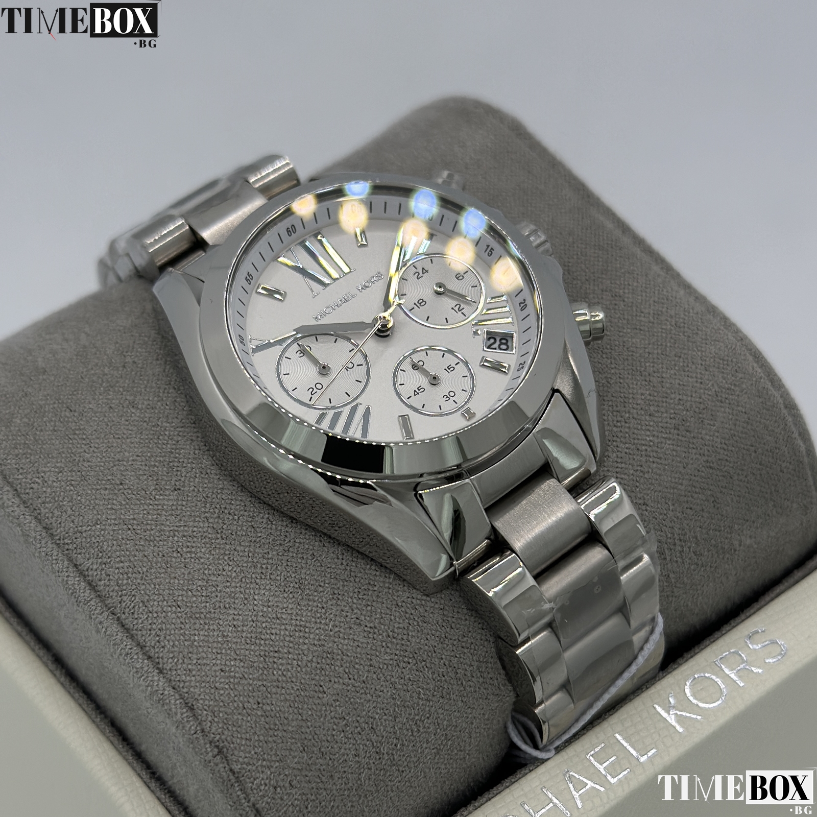 Michael Kors MK6174 Bradshaw Chronograph | Сребрист часовник за жени